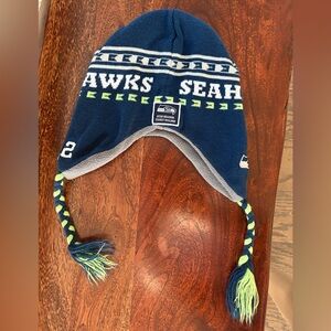 Seattle Seahawks Youth Winter Beanie Hat NFL Team Apparel Football Blue